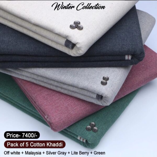 Pack Of 5 Cotton Khaddi KK-608
