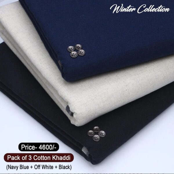 Pack Of 3 Cotton Khaddi KK-605