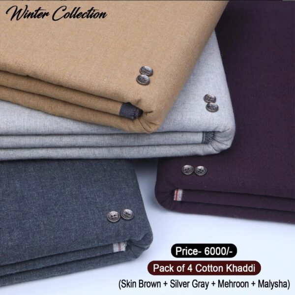 Pack Of 4 Cotton Khaddi KK-607